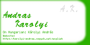 andras karolyi business card